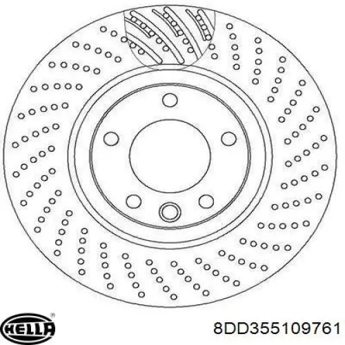 Comprar 8DD355109761 HELLA Freno de disco delantero