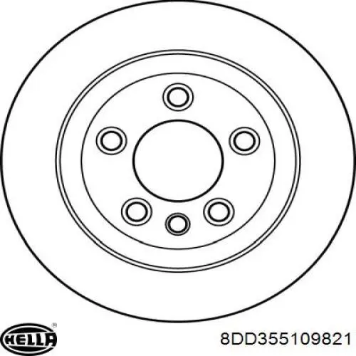 8DD355109821 HELLA disco de freno trasero