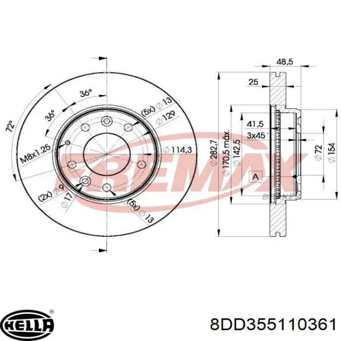 Freno de disco delantero Mazda 6 GY