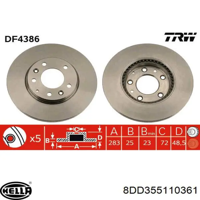 Freno de disco delantero Mazda 6 GY