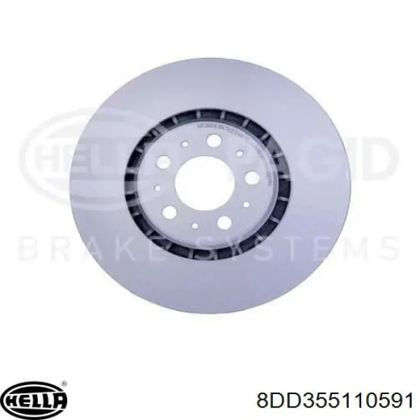 8DD355110-591 HELLA disco de freno delantero