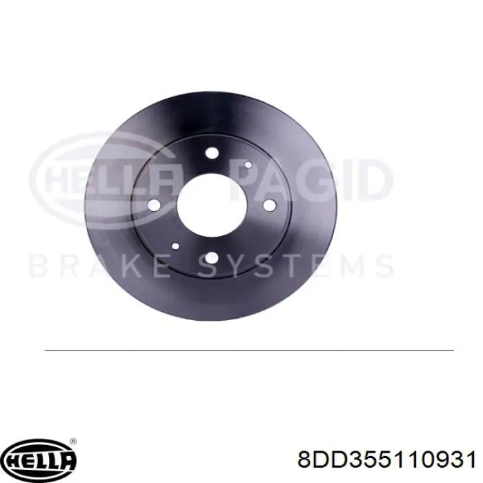 8DD355110931 HELLA disco de freno delantero