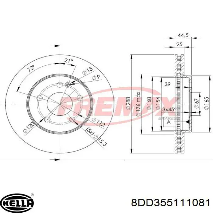 Frenos delanteros Mercedes A1694211112 precio, desde 31,35 EUR