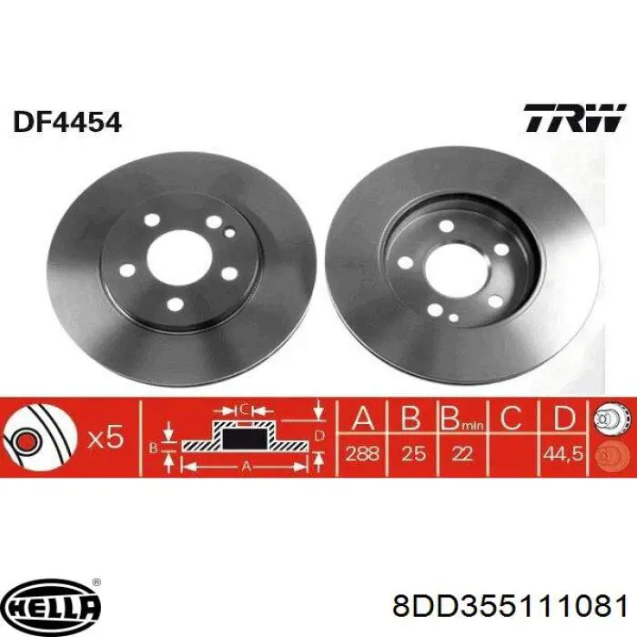 Comprar A1694211112 Mercedes Freno de disco delantero