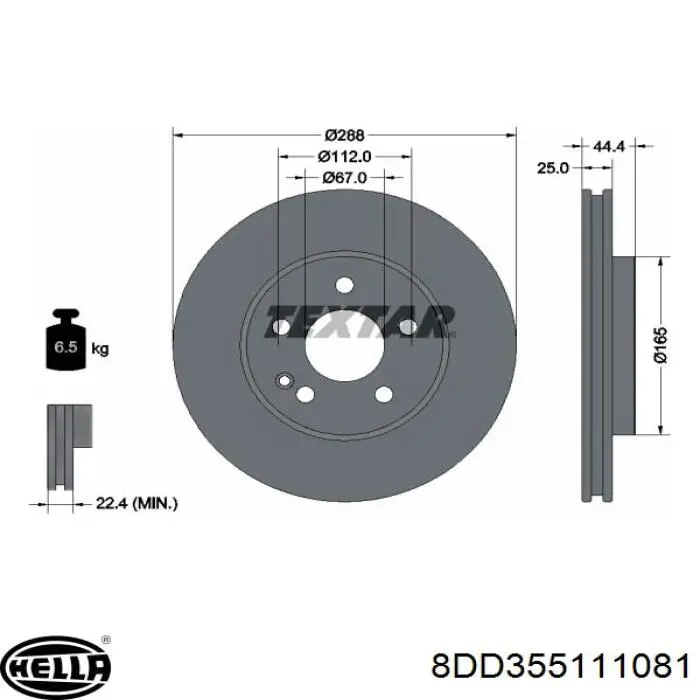Disco de freno A1694211112 Mercedes