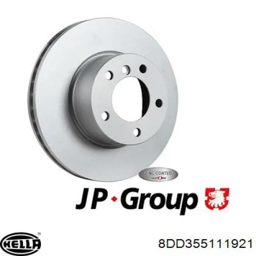 Comprar 8DD355111921 HELLA Freno de disco delantero
