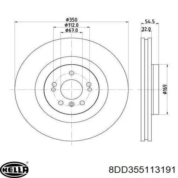 Disco de freno A164421141290 Mercedes
