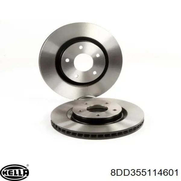 Disco de freno 8DD355114601 HELLA
