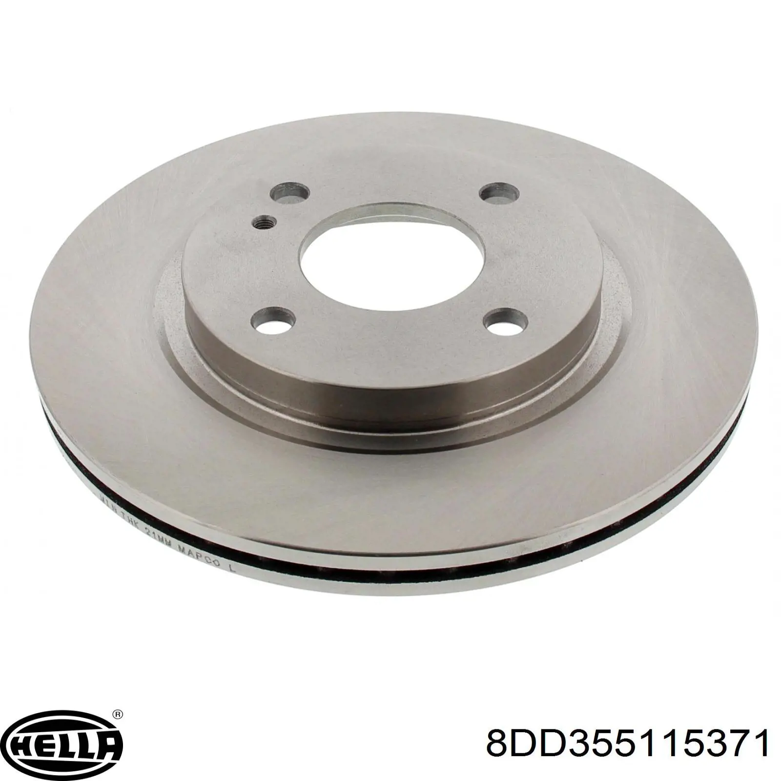 Disco de freno delantero HELLA 8DD355115371