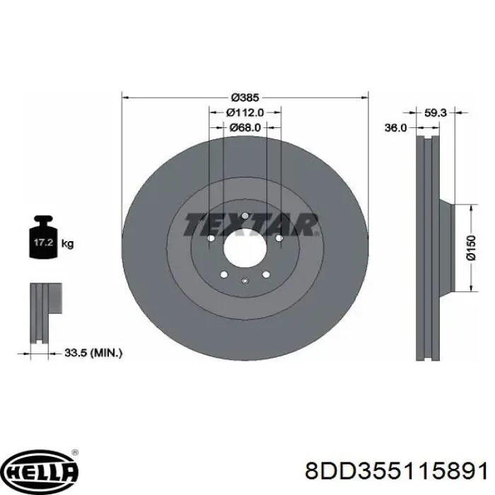 DDF2222C-1 Ferodo disco de freno delantero