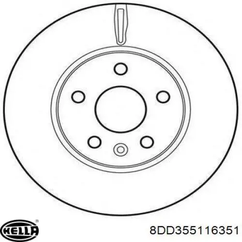Disco de freno 8DD355116351 HELLA
