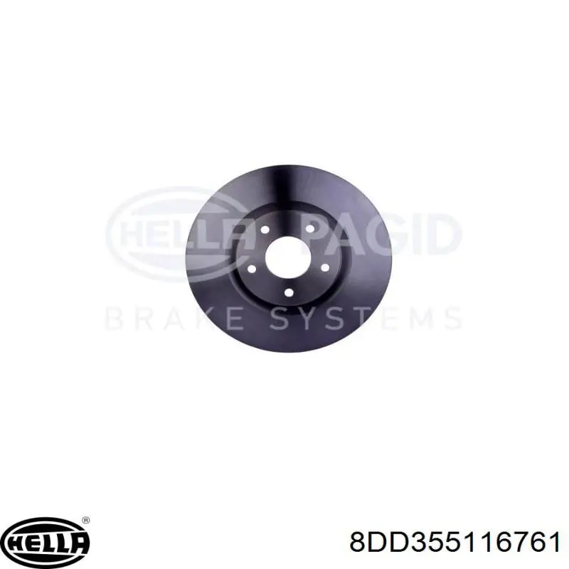 8DD355116761 HELLA disco de freno delantero