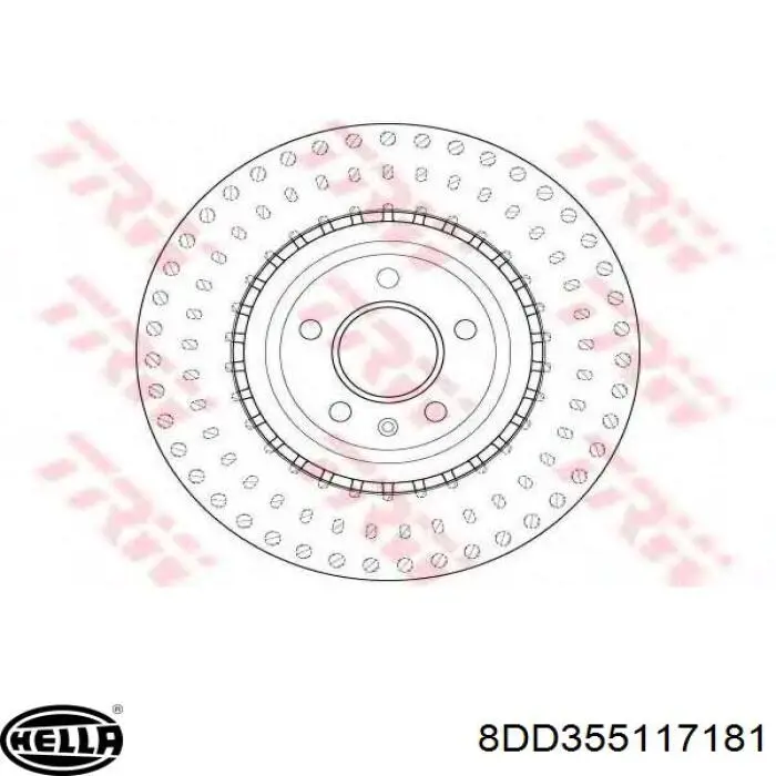 Disco de freno delantero HELLA 8DD355117181