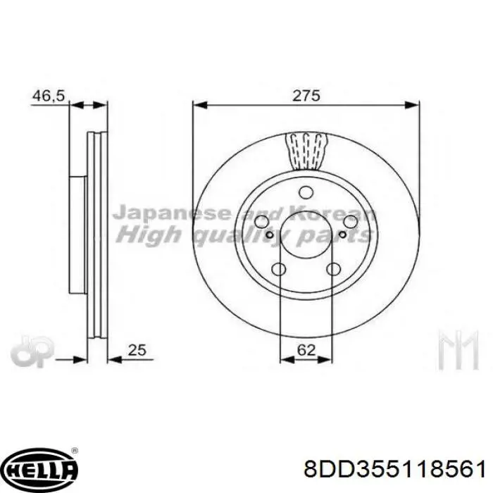 Frenos delanteros HELLA 8DD355118561 precio, desde 38,42 EUR