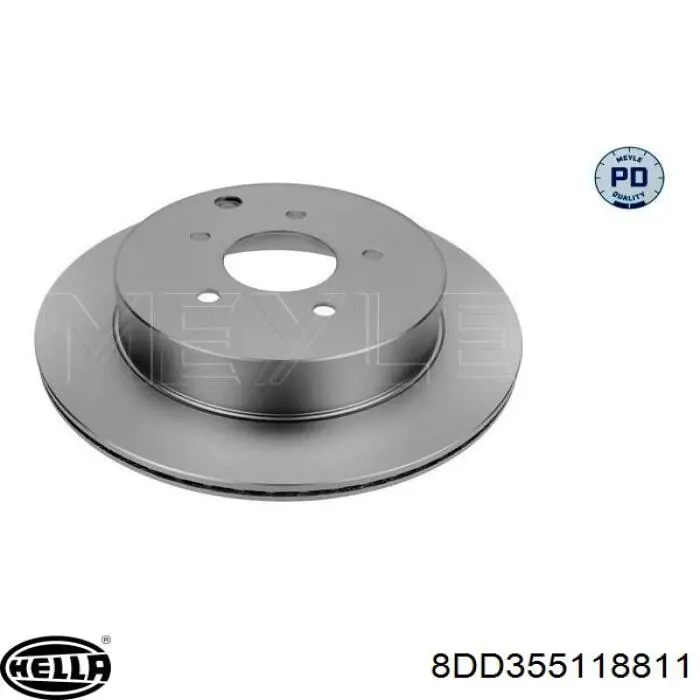 8DD355118811 HELLA disco de freno trasero