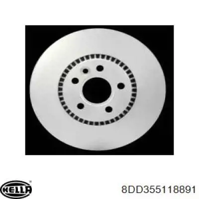 8DD355118891 HELLA freno de disco delantero