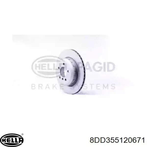 8DD 355 120-671 HELLA disco de freno trasero