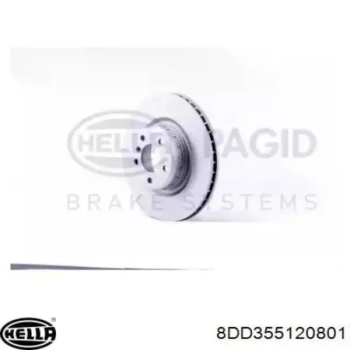 8DD355120801 HELLA disco de freno trasero