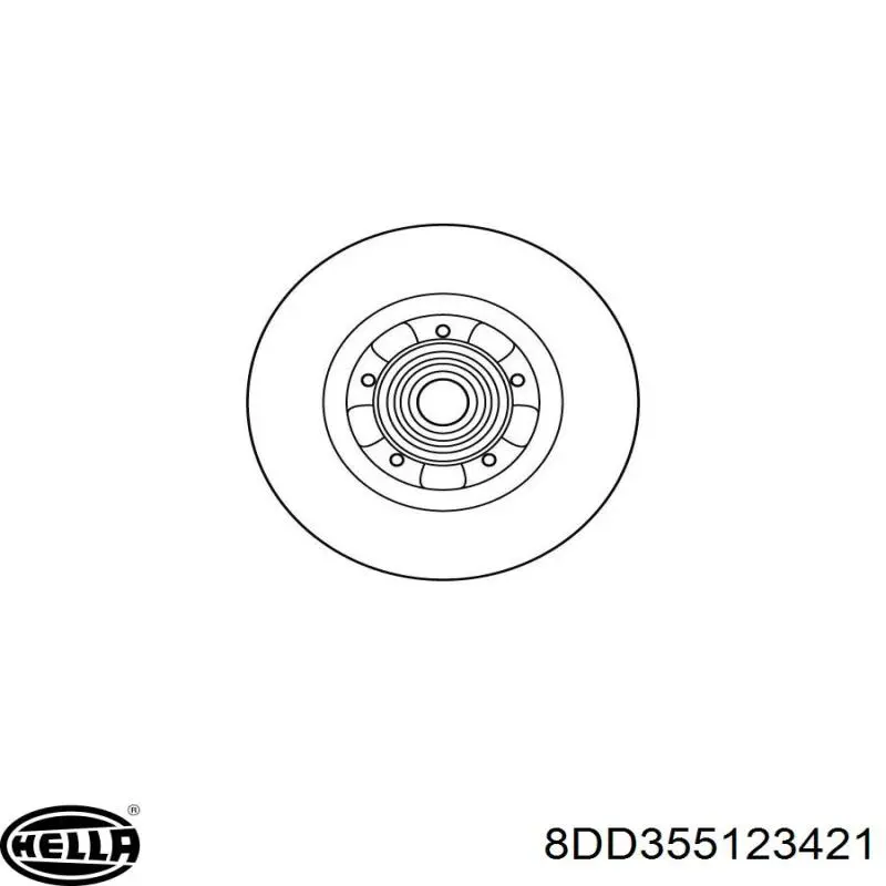 8DD355123421 HELLA Freno de disco trasero