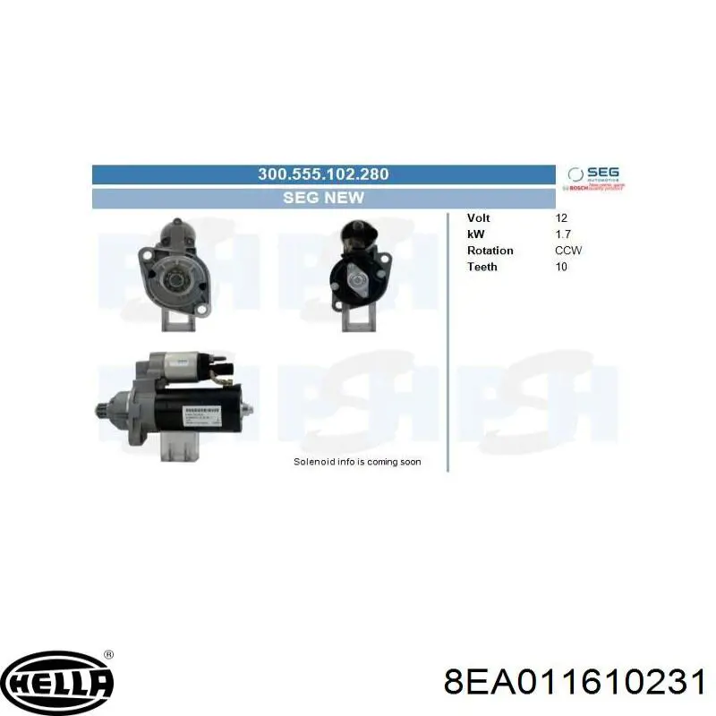 Burro de arranque  VAG D7GS10 precio, desde 71,15 EUR
