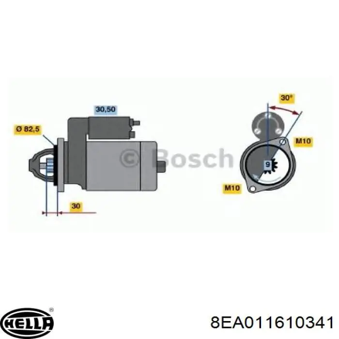 8EA011610341 HELLA Arranque motores