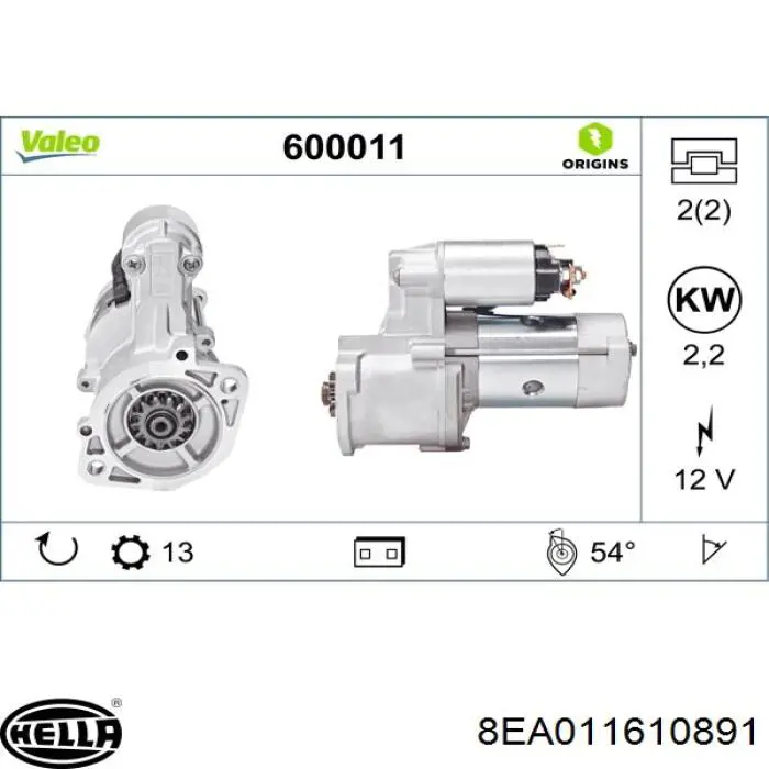 Motor de arranque 600219 VALEO