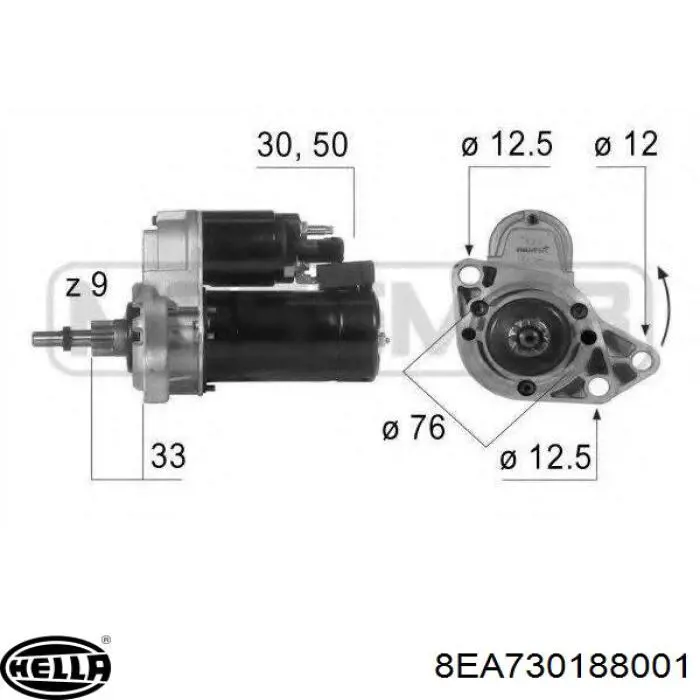 Motor de arranque S0062PR As-pl