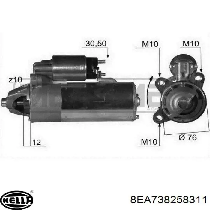 8EA738258311 HELLA motor de arranque