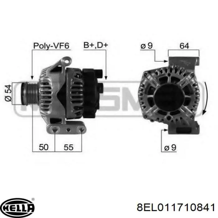 Alternador 8EL011710841 HELLA