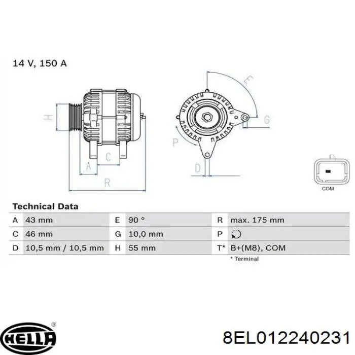 Alternador P511A01 NPS
