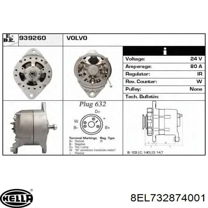 Alternador 48941 Febi