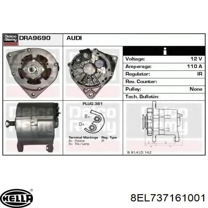 Alternador MG57 Mahle Original