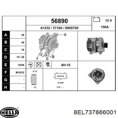 Alternador del motor Land Rover YLE000051 precio, desde 173,06 EUR