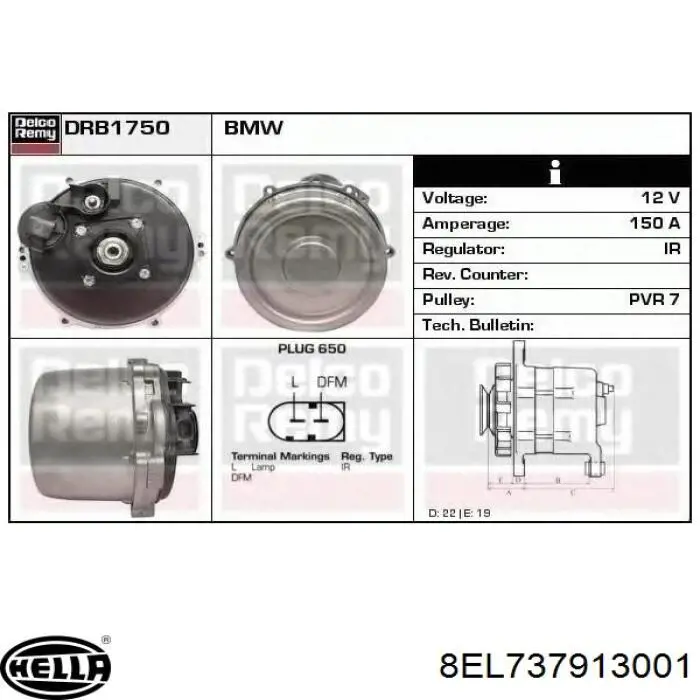 Alternador 0986042420 Bosch