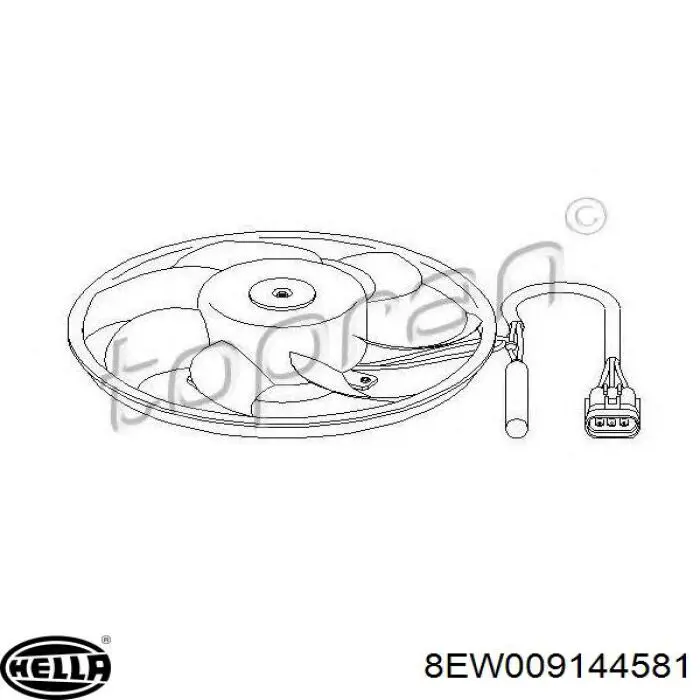 8EW009144581 HELLA Electroventilador del motor
