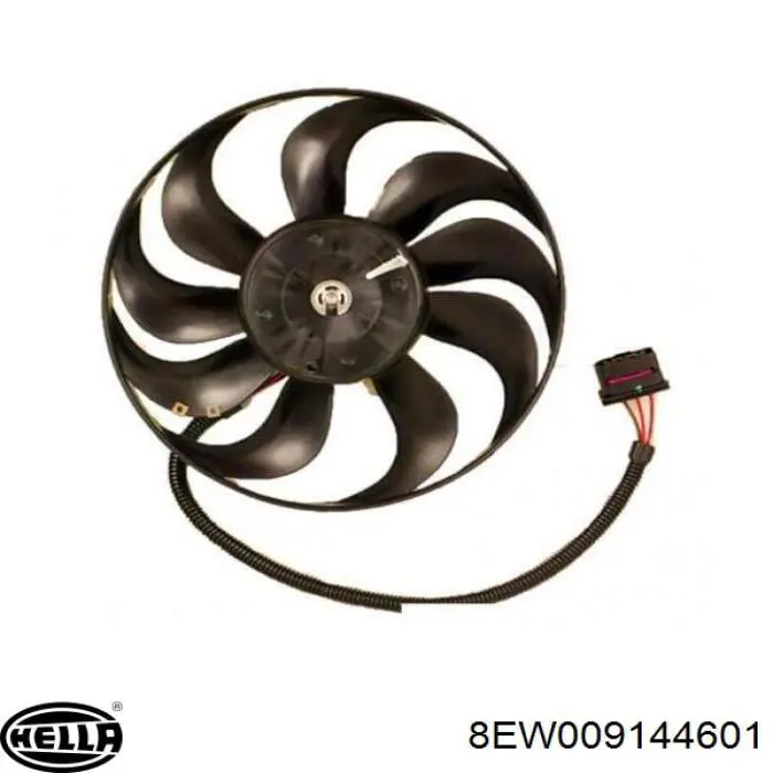 8EW009144601 HELLA Ventilador de refrigeración completo derecho (motor y hélice)