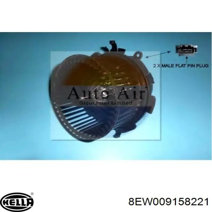 8EW009158221 HELLA motor eléctrico, ventilador habitáculo