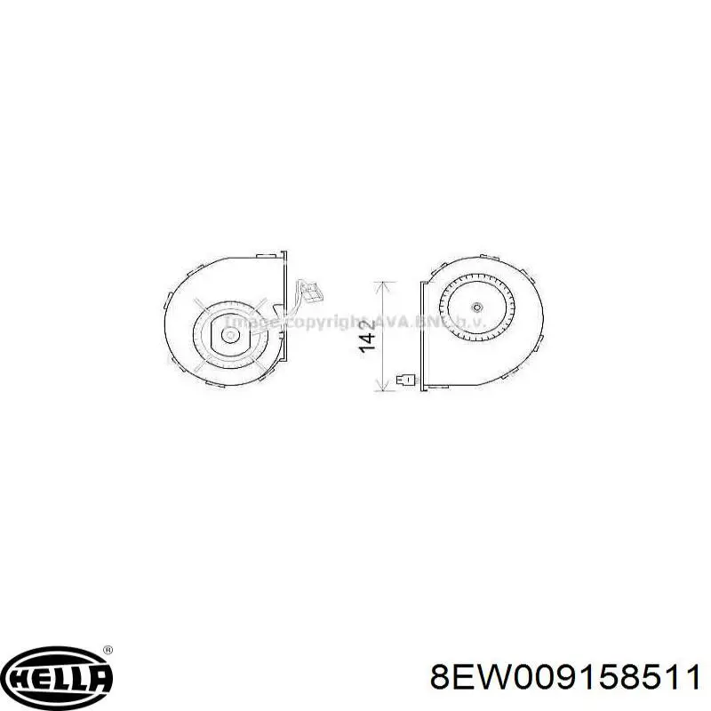 Motor del ventilador trasero del calefactor A0028303108 Mercedes