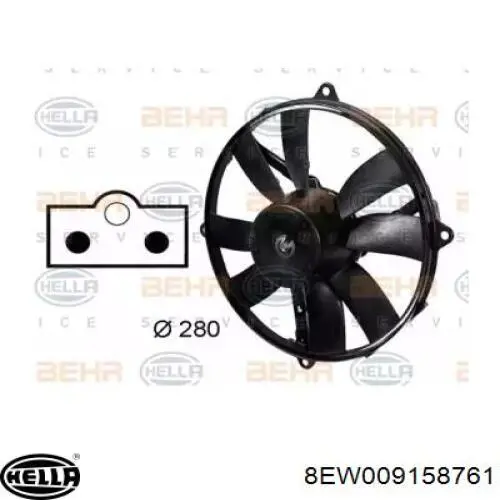Comprar 8EW009158761 HELLA Ventilador del motor
