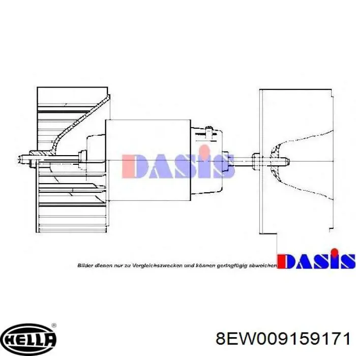 8EW009159171 HELLA motor eléctrico, ventilador habitáculo