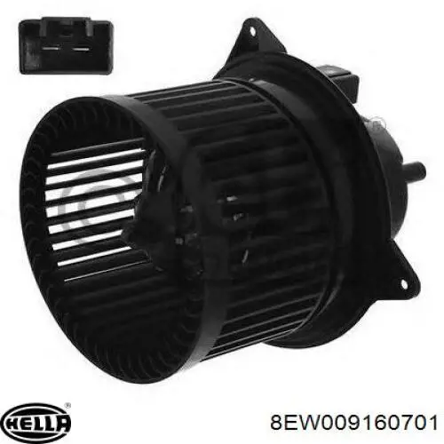 8EW009160701 HELLA motor eléctrico, ventilador habitáculo