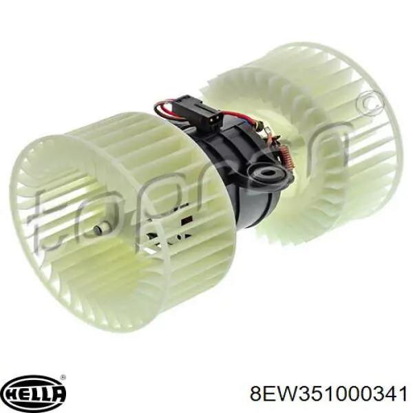8EW351000341 HELLA motor eléctrico, ventilador habitáculo