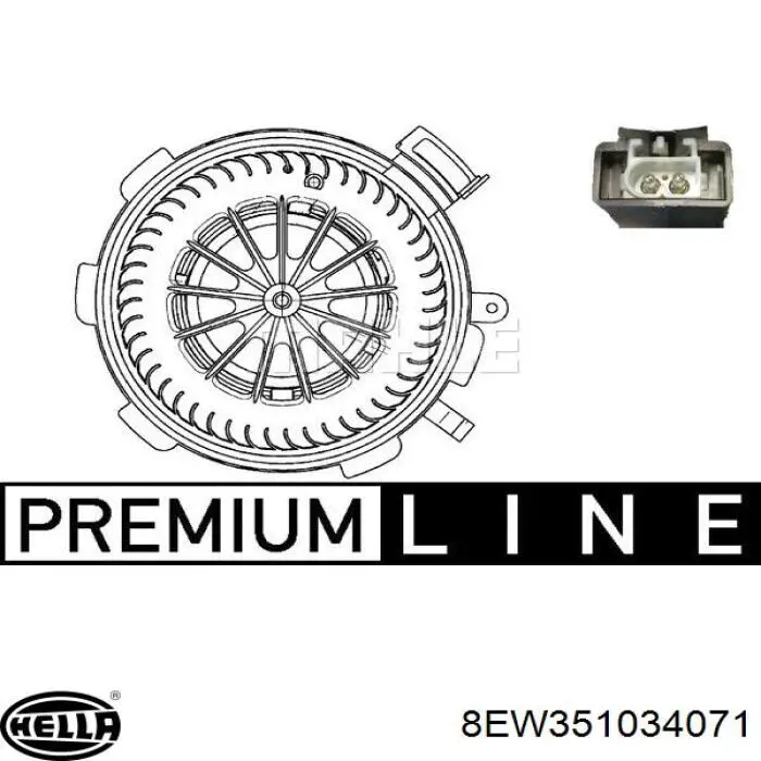 Ventilador interior HELLA 8EW351034071