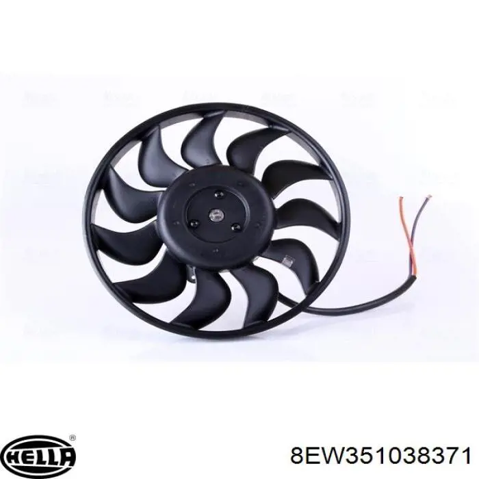 Rodete ventilador, refrigeración de motor HELLA 8EW351038371