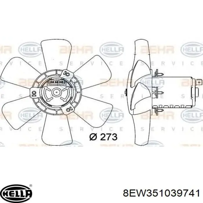 Ventilador de radiador 1341337 Opel