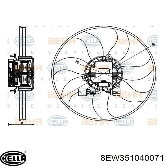 Ventilador eléctrico de refrigeración completo izquierdo (motor y hélice) Metzger 0917453 precio, desde 87,12 EUR