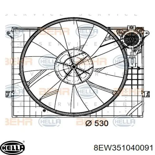 Comprar 8EW351040091 HELLA Ventilador de radiador