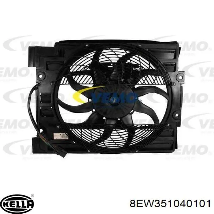8380780 BMW ventilador (rodete +motor aire acondicionado con electromotor completo)