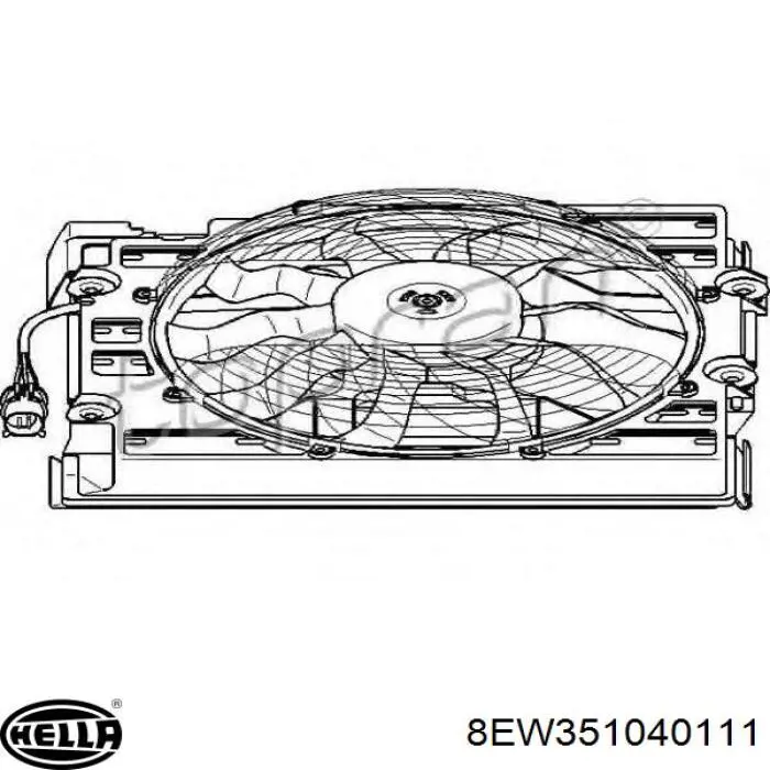 Comprar 8EW351040111 HELLA Difusor del radiador del aire acondicionado con ventilador y motor