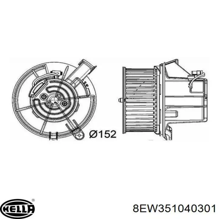 1860-0047 Profit motor eléctrico, ventilador habitáculo